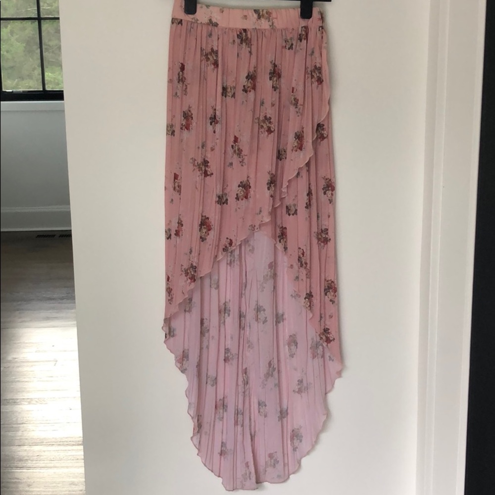 LF high low floral skirt high waisted